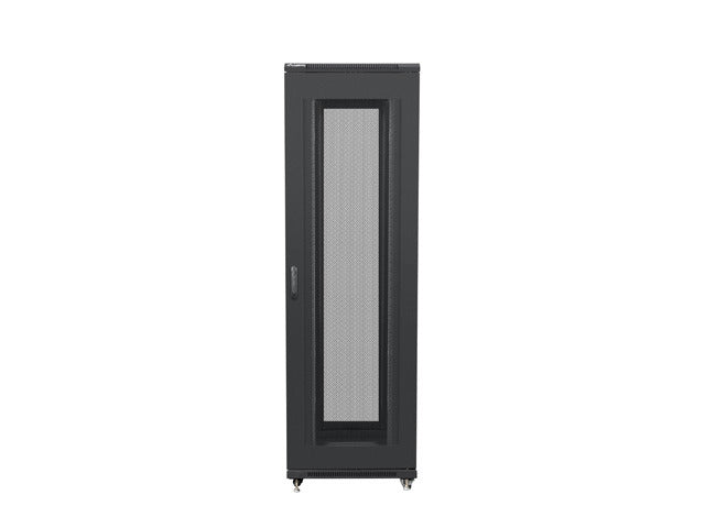 Lanberg rack cabinet 19" free-standing 42U / 800x800 self-assembly flat pack with mesh door, black