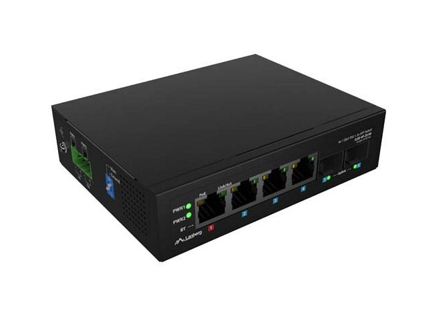 Lanberg Switch Light Industrial POE 1 x BT 3 x AT 2 x SFP DIN Unmanagment Gigabit Ethernet