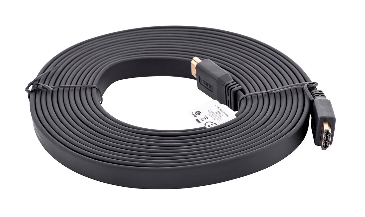 Lanberg HDMI M/M V2.0 cable 5m,  4K flat, black