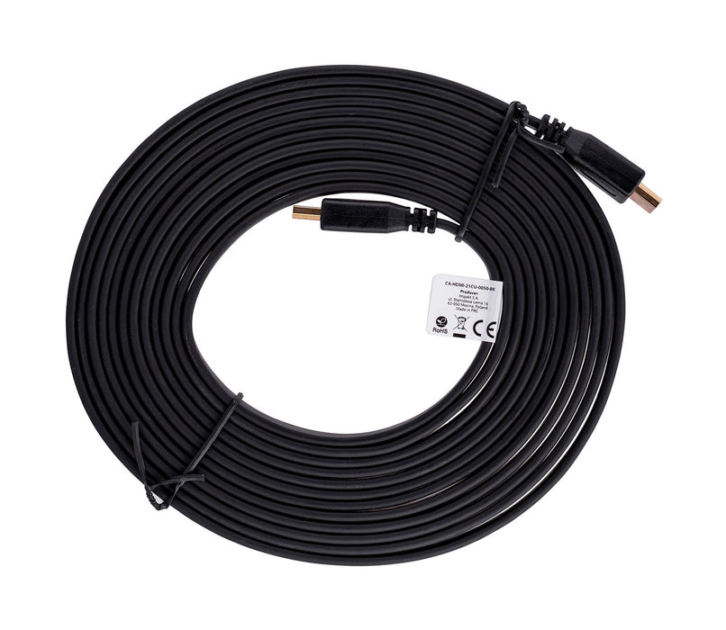 Lanberg HDMI M/M V2.0 cable 5m,  4K flat, black