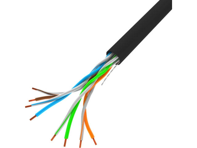 Lanberg LAN cable CAT.5e utp 305m solid cu black fluke