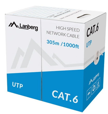Lanberg LAN cable UTP CAT.6 305m solid CCA, grey