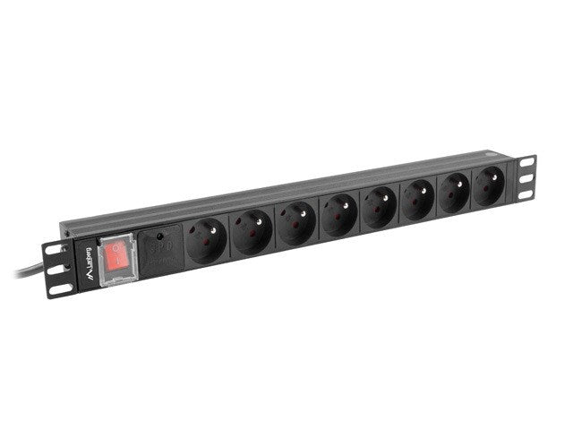 LANBERG POWER STRIP PDU RACK 19" (1U, 16A, 7X Shuko, 2m)