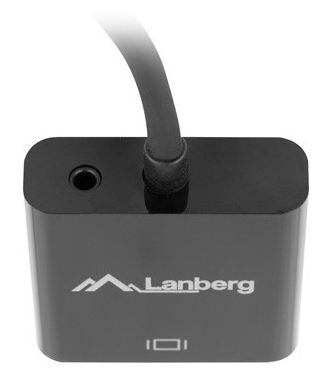 Lanberg adapter HDMI-A (m) -> VGA (f) + minijack 3.5mm (f), 20cm cable