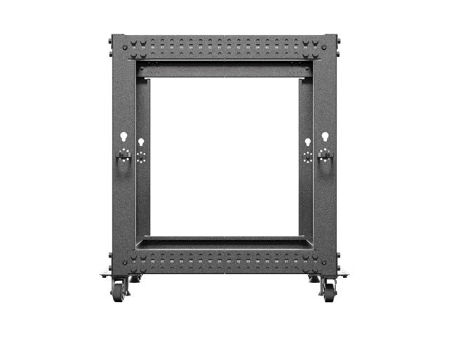 Lanberg open rack 19" 12U 600x600-1100 adjustable, black