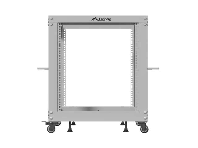 Lanberg open rack 19" 12U 600x600-1100 adjustable, grey