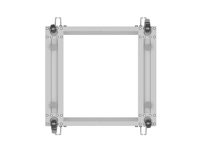 Lanberg open rack 19" 15U 600x600-1100 adjustable, grey