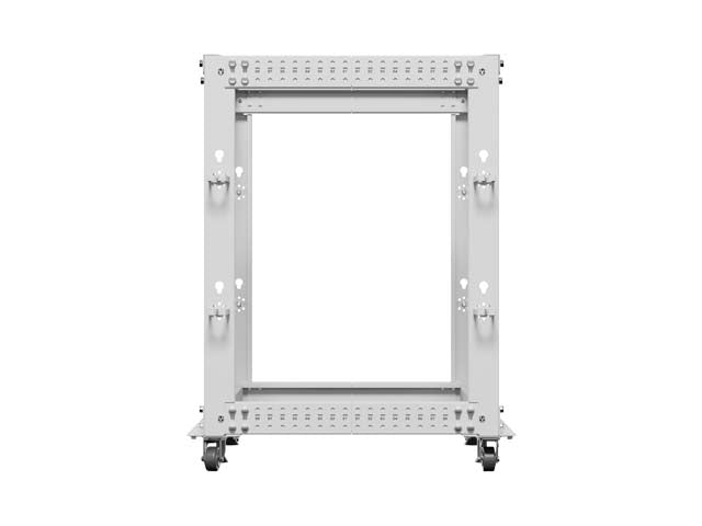Lanberg open rack 19" 15U 600x600-1100 adjustable, grey