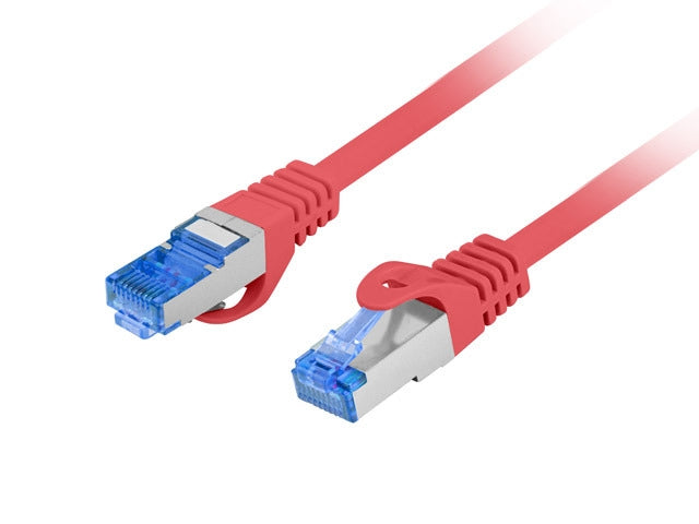 Lanberg patch cord CAT.6A FTP LSZH CCA 0.5m Fluke Passed, red