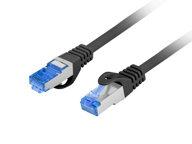 Lanberg patchcord CAT.6a s/ftp lszh cca 1.5m black fluke passed