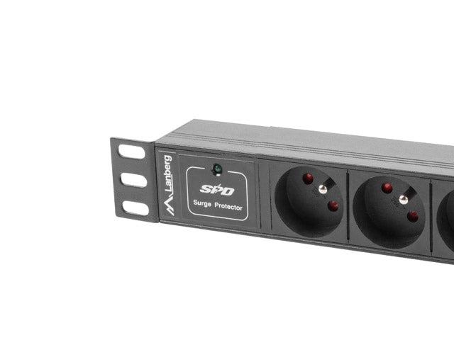Lanberg power distribution unit (PDU) 10"1U 16A 3X 230V PL 2M, black