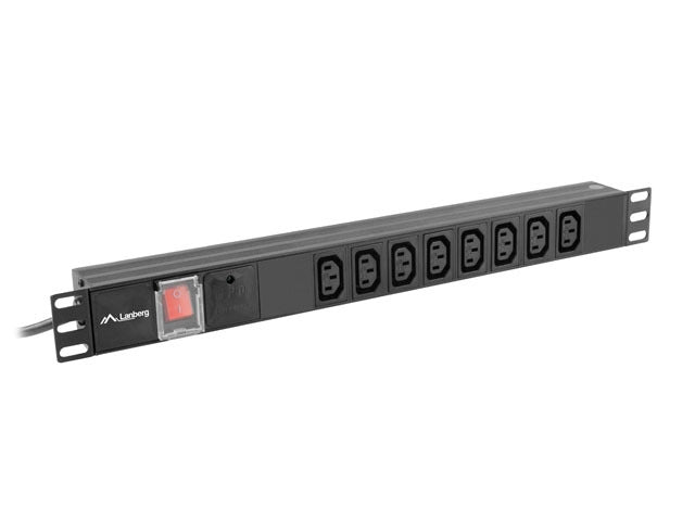 Lanberg power distribution unit (pdu) 19" 1U 16a 2m 8x iec c13 sockets black c20
