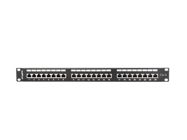 Lanberg patch panel 24 port 1U CAT.6 shielded, black