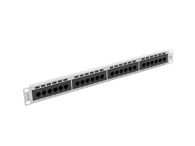Lanberg patch panel 24 port 1U CAT.5E, grey