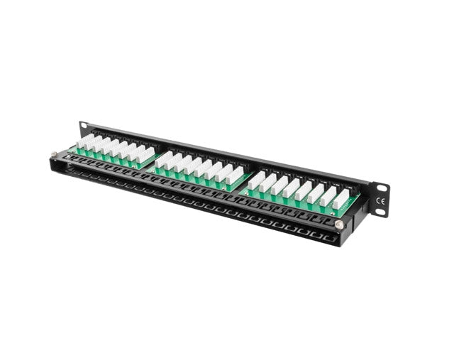 Lanberg patch panel 48 port 1U CAT.5E, black