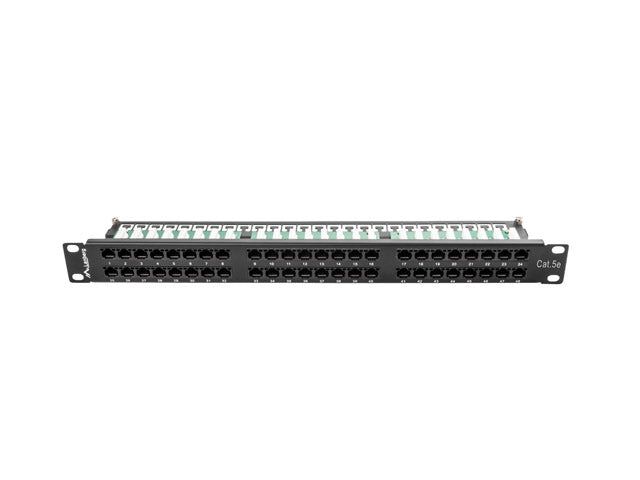 Lanberg patch panel 48 port 1U CAT.5E, black