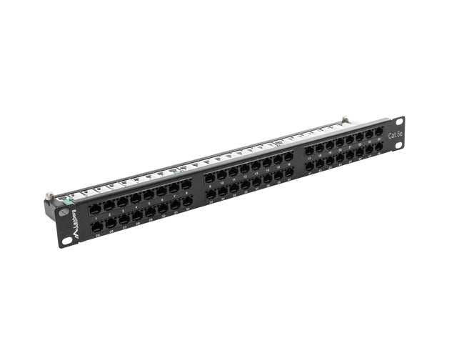 Lanberg patch panel 48 port 1U CAT.5E, black