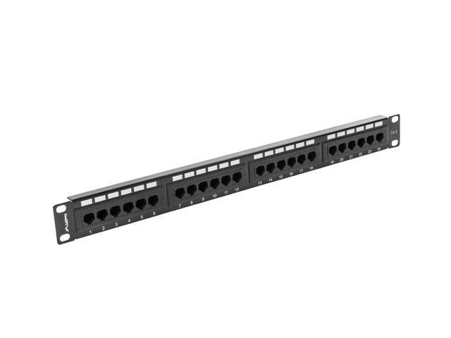 Lanberg patch panel 24 port 1U CAT.6, black