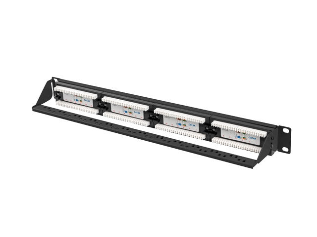 Lanberg patch panel 24 port 1U 19" CAT.6a utp black