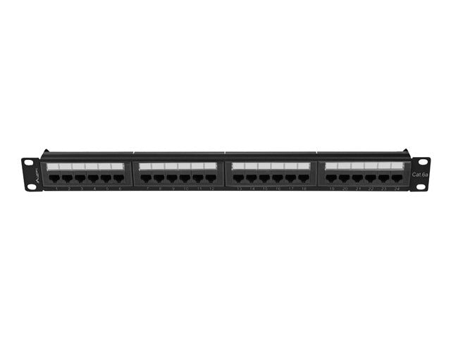 Lanberg patch panel 24 port 1U 19" CAT.6a utp black