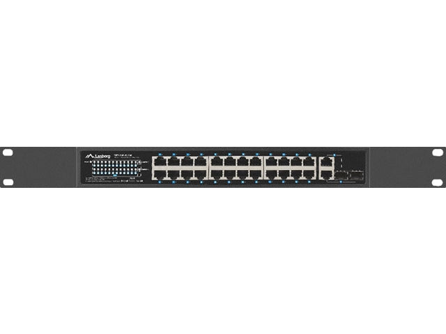 Lanberg switch 24x 100mb poe+/2x combo rack 19" gigabit ethernet 360w v2
