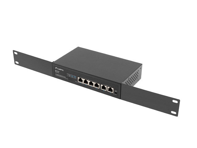 Lanberg switch 4x 100mb poe+/2x 100mb unmanaged rack 10"/19" fast ethernet 60w