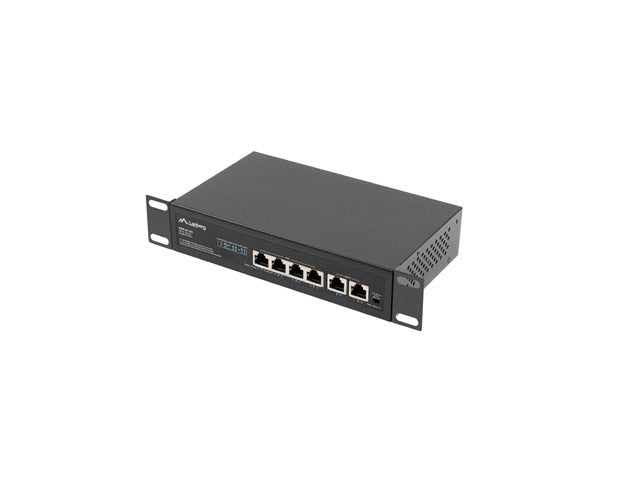 Lanberg switch 4x 100mb poe+/2x 100mb unmanaged rack 10"/19" fast ethernet 60w