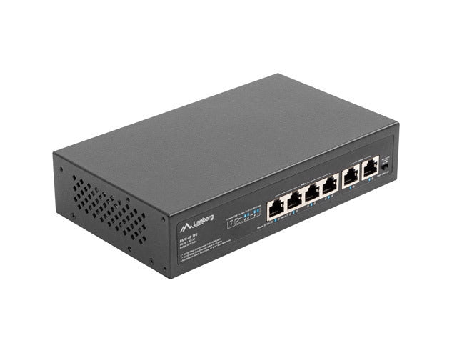 Lanberg switch 4x 100mb poe+/2x 100mb unmanaged rack 10"/19" fast ethernet 60w
