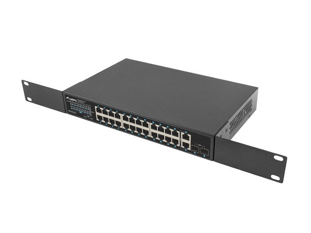 Lanberg switch 24x 1GB poe+/2x GB 2x sfp rack 19" gigabit ethernet 250w