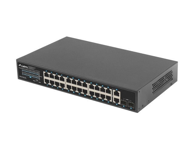 Lanberg switch 24x 1GB poe+/2x GB 2x sfp rack 19" gigabit ethernet 360w