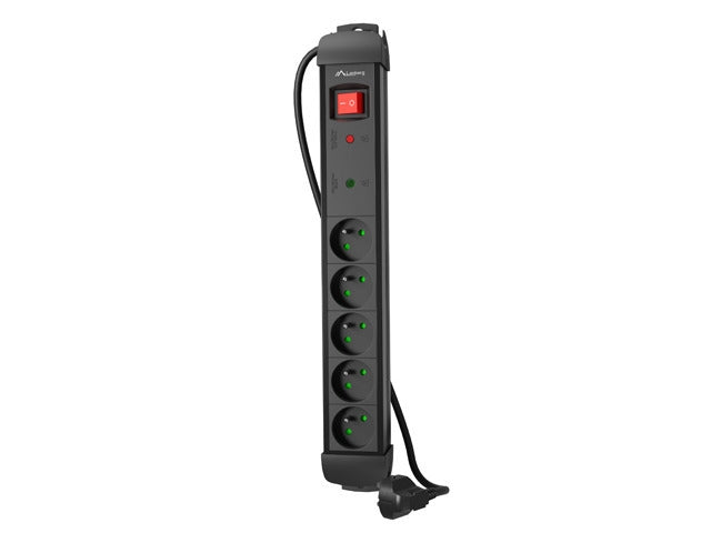 Lanberg surge protector sp1 1.5m 5x french outlets black