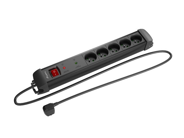 Lanberg surge protector sp1 1.5m 5x french outlets black