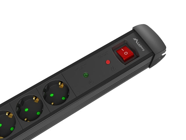 Lanberg surge protector sp1 3m 5x schuko outlets black