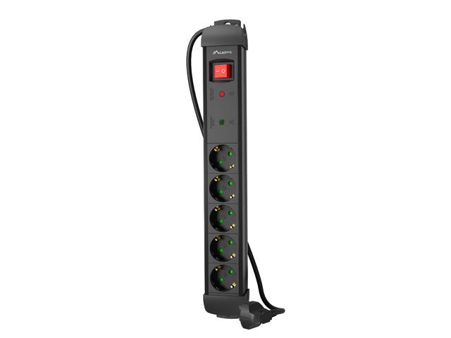 Lanberg surge protector sp1 3m 5x schuko outlets black