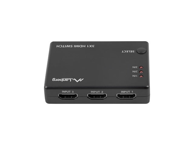 Lanberg Video Switch 3x HDMI + Micro USB port + Remote Controller, black