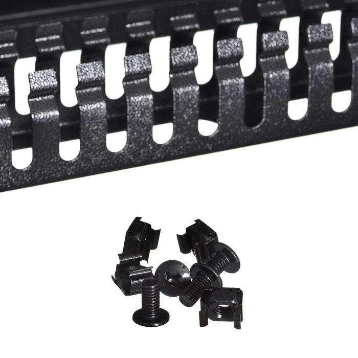 Lanberg 19" cable management panel type A 1U, black