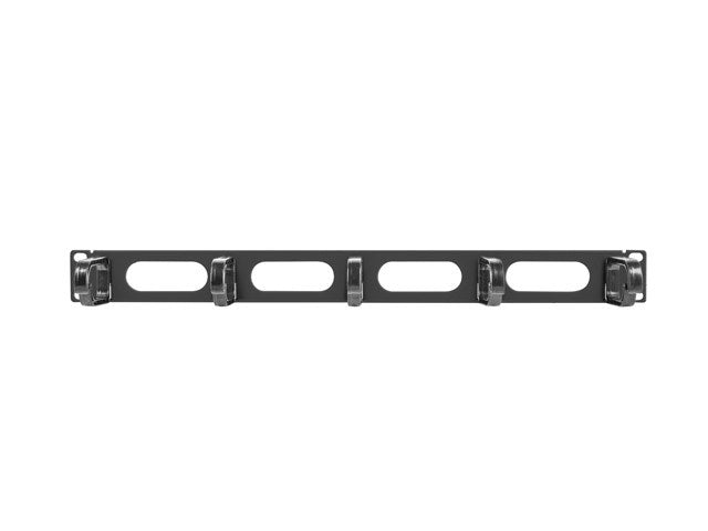 Lanberg 19" cable management AK-1205-B panel 5 rings - type b 1U, black