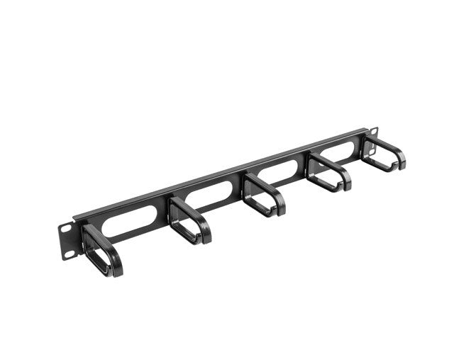 Lanberg 19" cable management AK-1205-B panel 5 rings - type b 1U, black
