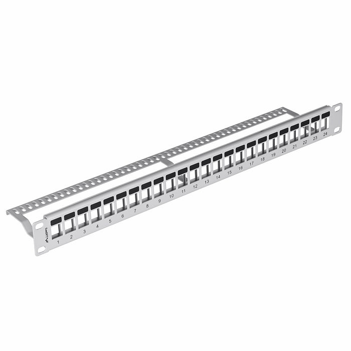 Lanberg patch panel blank 24 port 1U for keystone modules gray