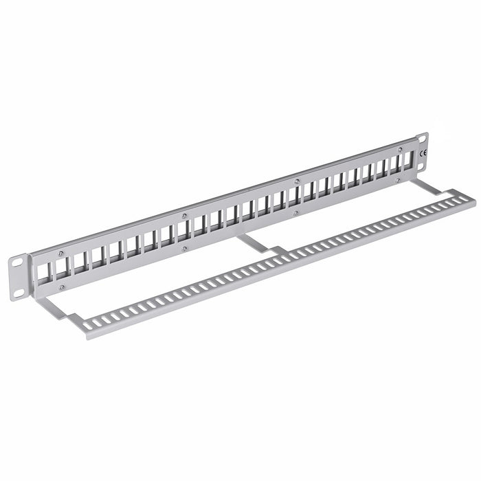 Lanberg patch panel blank 24 port 1U for keystone modules gray
