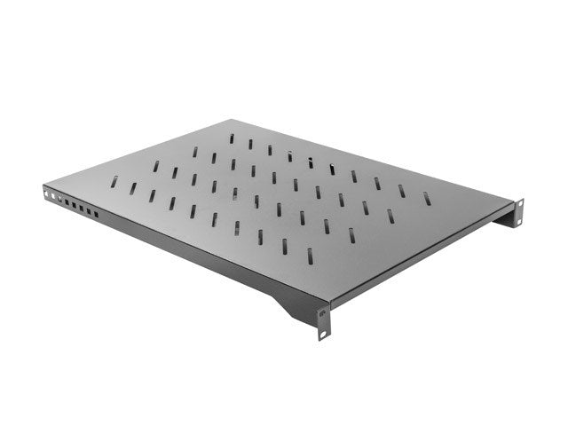 Lanberg 19" fixed shelf 1U / 483x750mm, max load capacity up to 25 kg, black