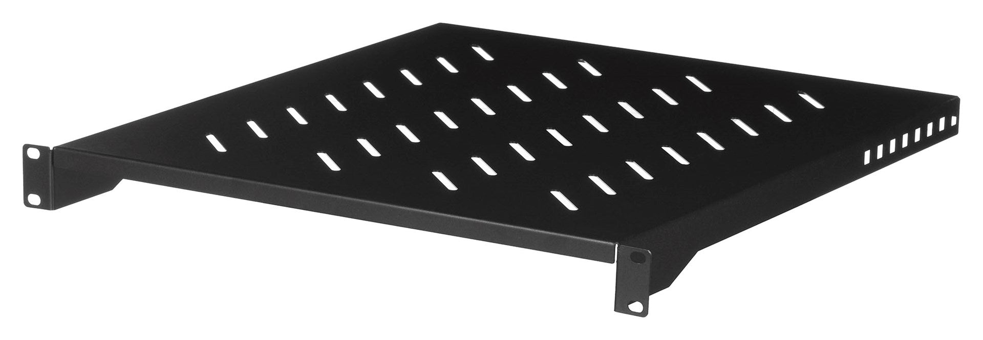 Lanberg 19" fixed shelf 1U / 483x500mm, max load capacity up to 25kg, black