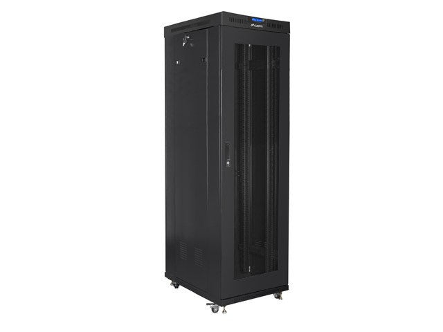 Lanberg rack cabinet 19" free-standing 42U/600x1000 (flat pack) with mesh door lcd black v2