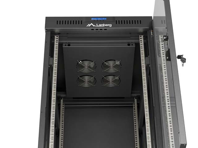 Lanberg FF01-6824-12BL rack cabinet 24U Freestanding rack Black