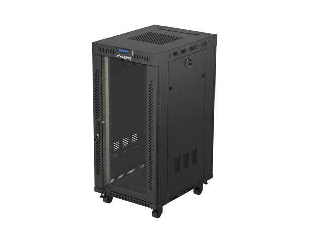 Lanberg FF01-6824-12BL rack cabinet 24U Freestanding rack Black
