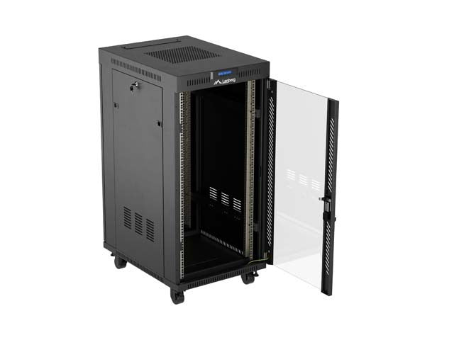 Lanberg FF01-6824-12BL rack cabinet 24U Freestanding rack Black