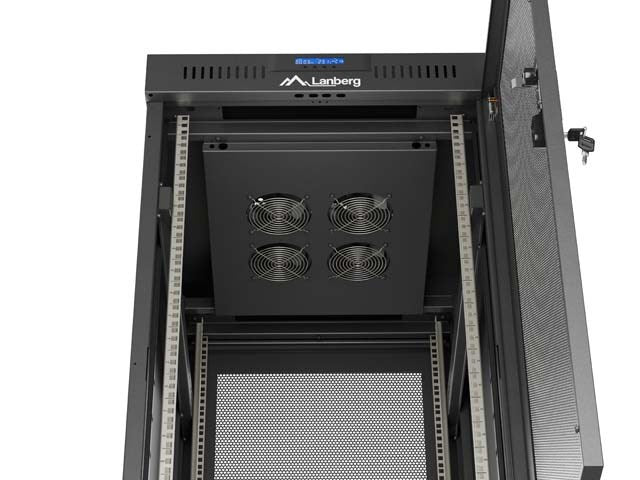 Lanberg FF01-6824-23BL rack cabinet 24U Freestanding rack Black