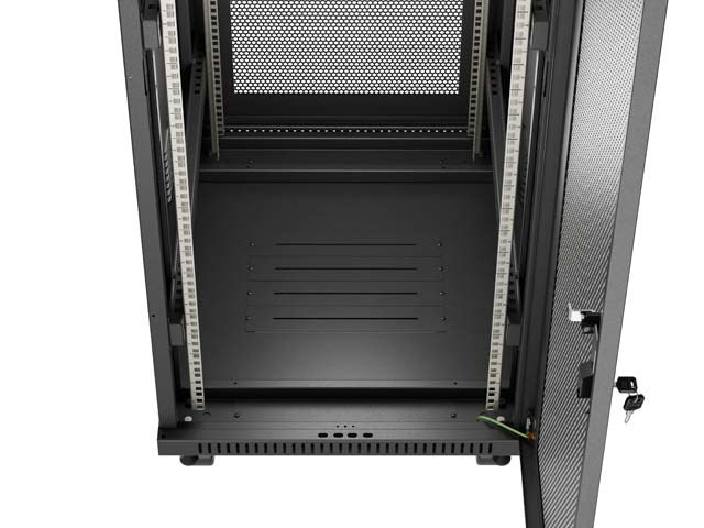 Lanberg FF01-6824-23BL rack cabinet 24U Freestanding rack Black