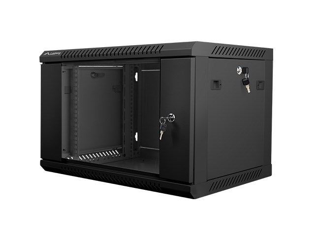 Lanberg rack cabinet 19" wall-mount 6U / 600x450 for self-assembly (flat pack), black