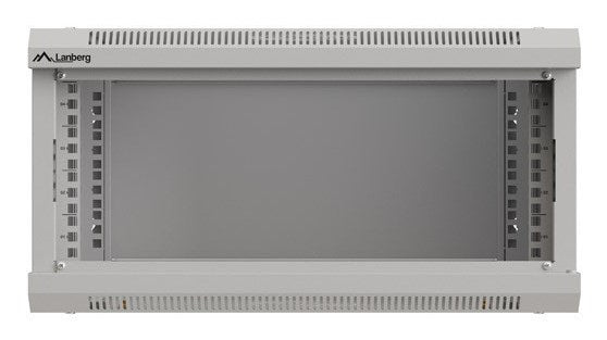 Lanberg rack cabinet 19" wall-mount 4U/540x350 (flat pack) with glass door grey